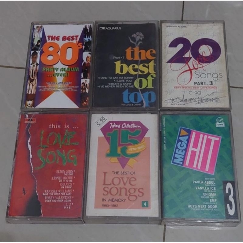 Kaset Pita Lagu Mancanegara 6 kaset