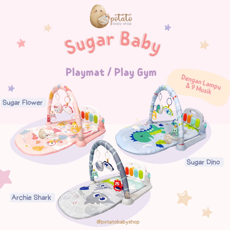 Sugar Baby - Piano Playmat Playgym Day &amp; Night Projector Nite