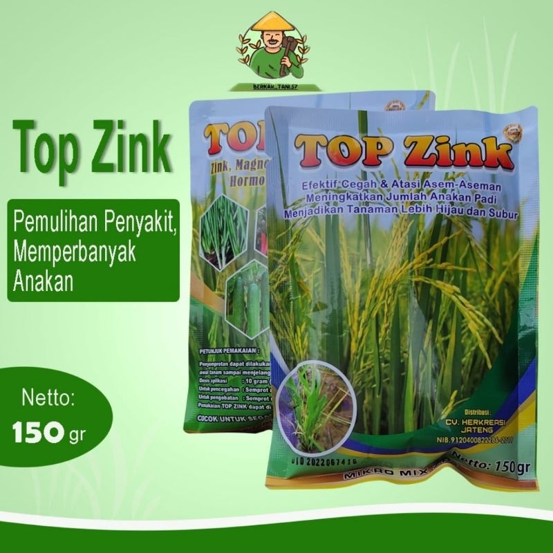 Pupuk TOP ZINK 150gr || Obati Asem Aseman & Perbanyak Anakan Padi || Penyubur Tanaman