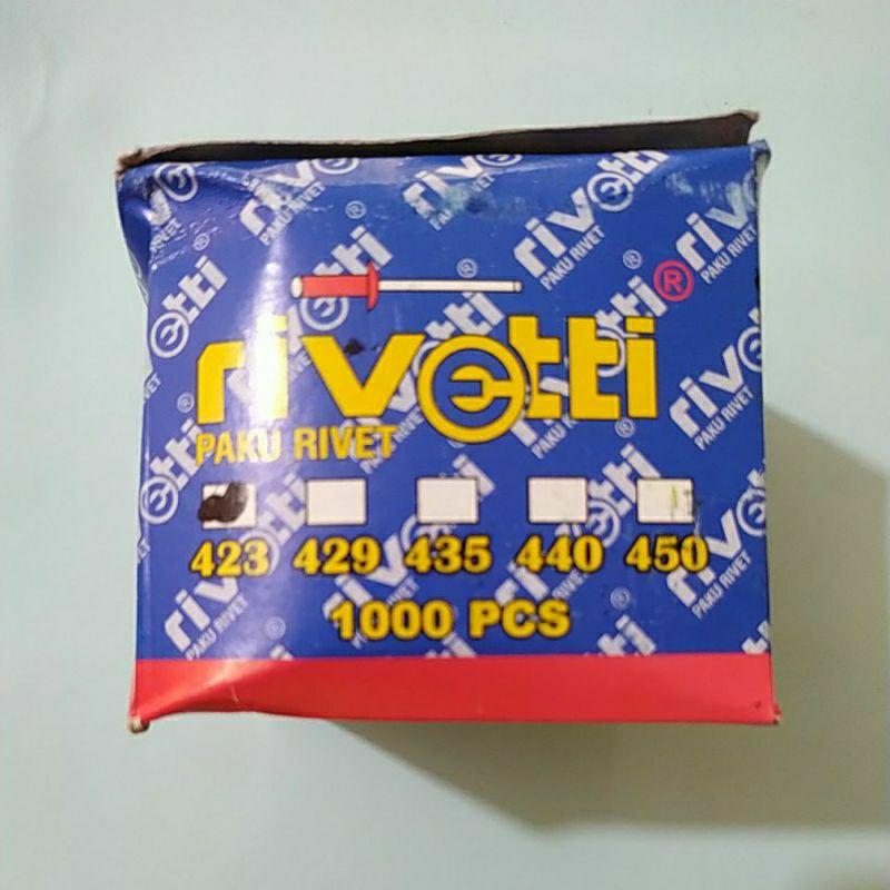 100 pcs Paku rivet / paku rivet holow / aluminium / seng 423, 429, 435, 440, 450. harga per 100 pcs