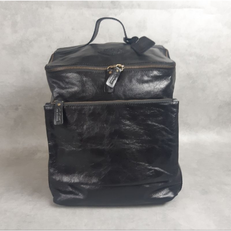 Backpack/Ransel Abekani Bp005 L,black kulo, ransel kulit asli