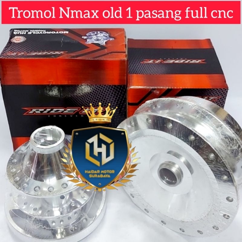 Tromol Nmax old 1set depan & belakang full CNC/tromol depan & belakang Nmax old grosir