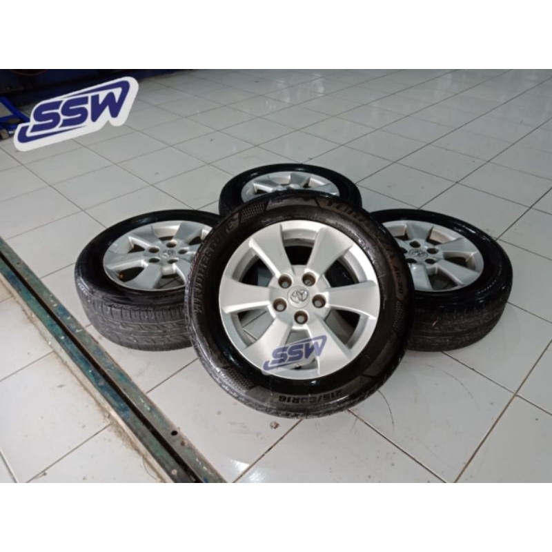 VELG OEM TOYOTA ALPHARD R16 BAUT 5X114 + BAN BONUS PNP MOBIL INOVA RUSH CAMRY GRADNMAX LUXIO