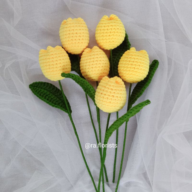 Buket bunga tulip / crochet tulip / Bunga rajut / Bunga matahari rajut / lavender