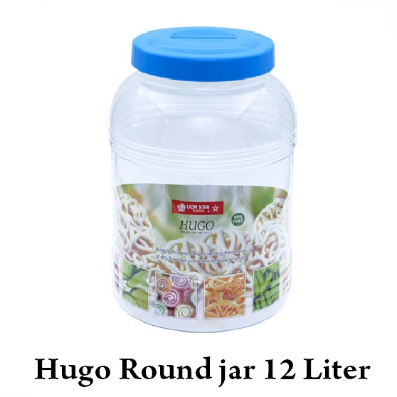 Toples kerupuk 12L lion star PP-39 Hugo Round Jar 109 (12 Litre) kedap udara