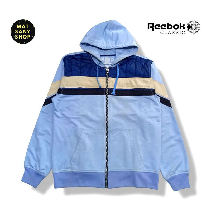 JAKET SWEATER WINDBREAKER TRACK TOP HOODIE REEBOK VINTAGE ORIGINAL