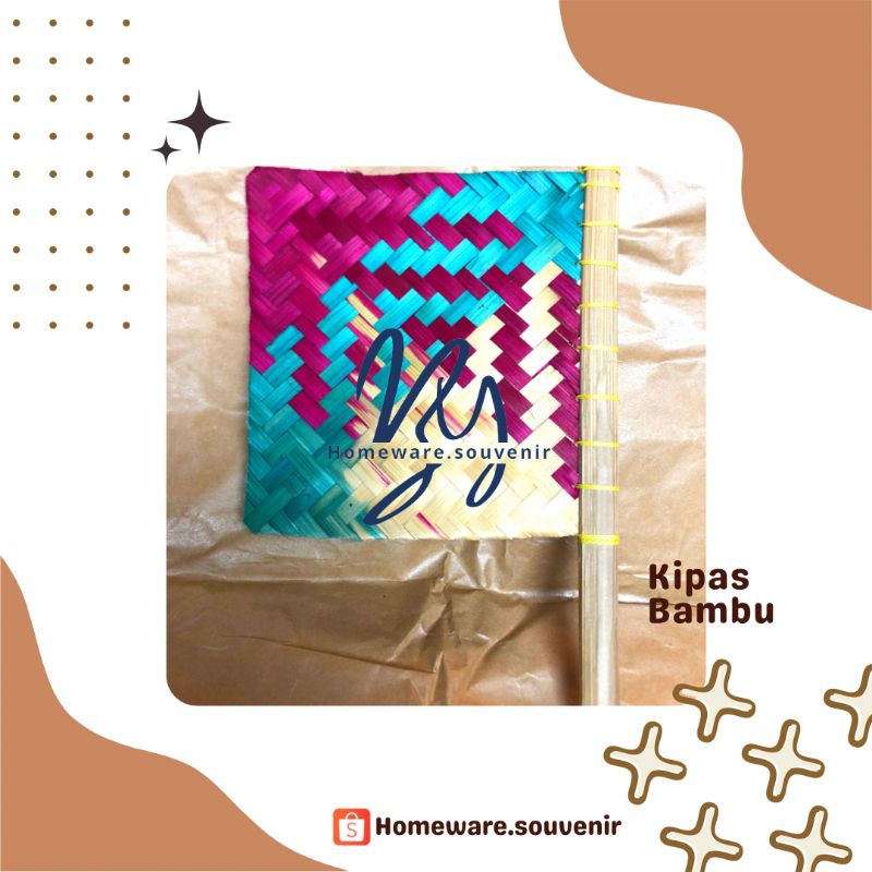 KIPAS ANYAMAN BAMBU/ HIHID BAMBU/ SOUVENIR KIPAS