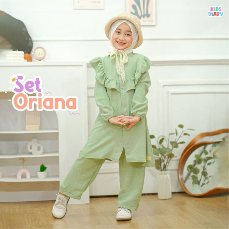 SET ORIANA/ TUNIK SET CRINGKEL ANAK/ BAJU CRINGKEL ANAK