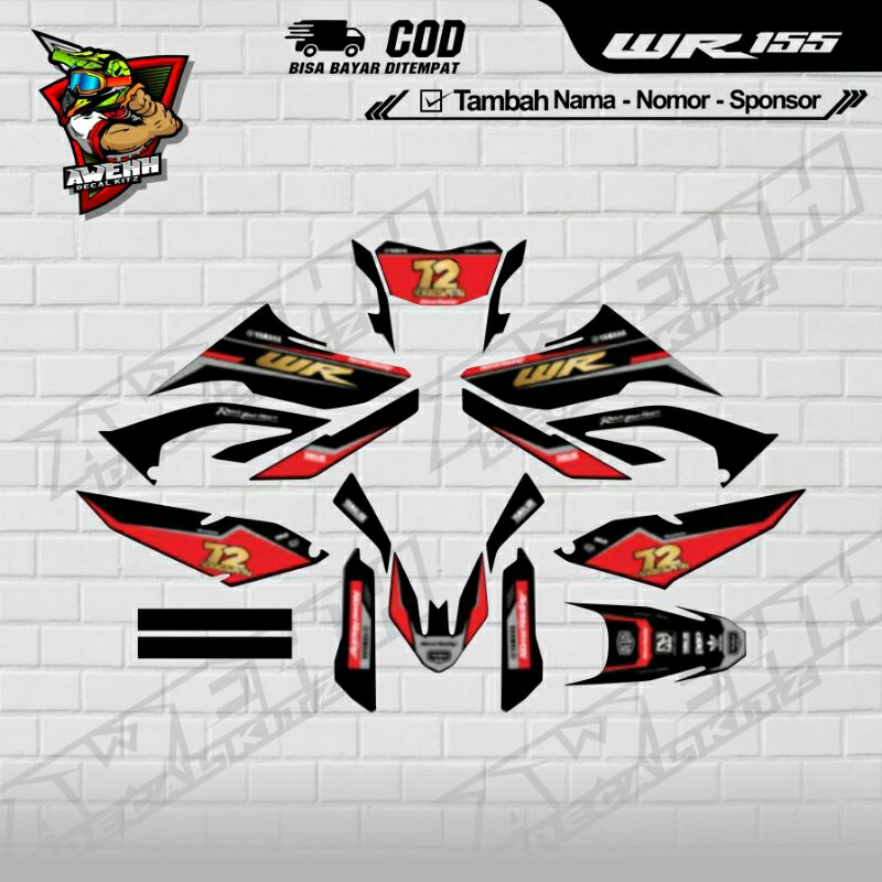 STIKER WR 155 DESAIN CUSTOM - DECAL WR 155