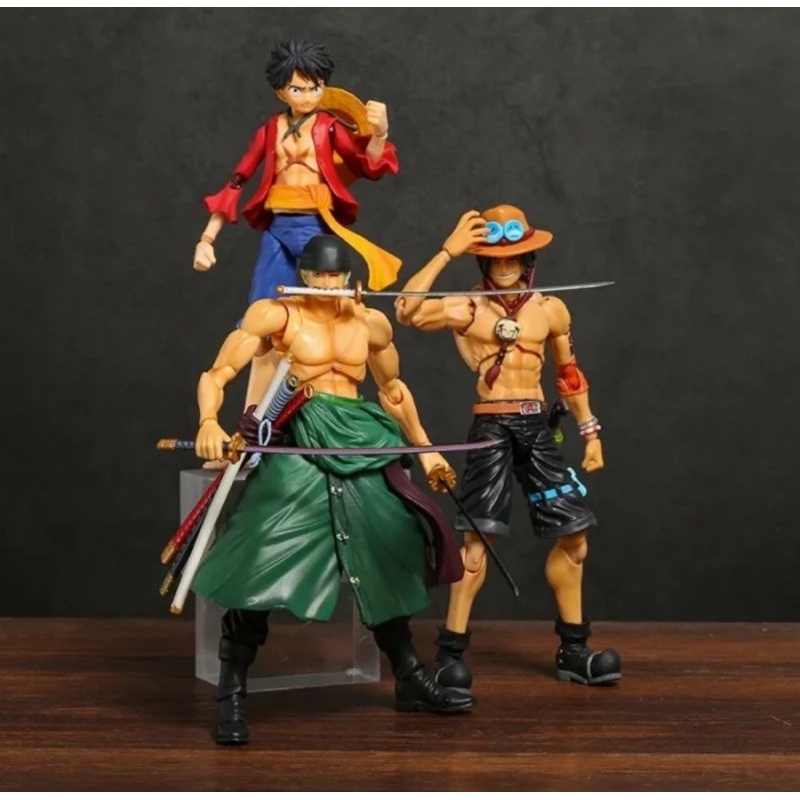 SHF FIGURE ONE PIECE RORONOA ZORO LUFFY ACE VARIABLE ACTION HEROES