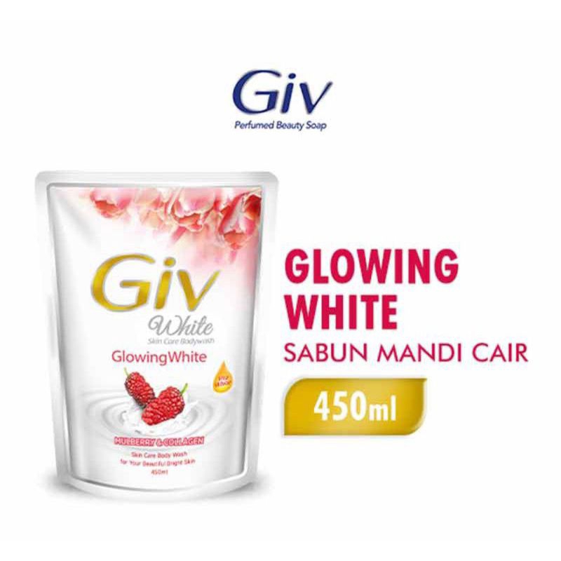 Giv Sabun mandi Cair body wash liquid Giv Smooth white pepaya &amp; honey 400 ml