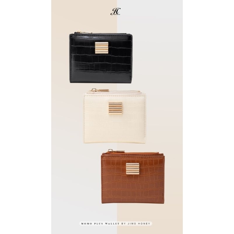 Momo Wallet Dompet Mini Wanita lipat croco Jims Honey elegan realpic cod card holder Official Store