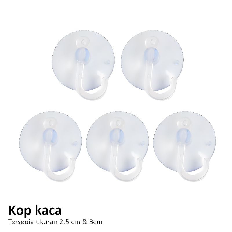 Kop kaca Gantungan Baju Cantolan kunci Tempelan kaca 3cm dan 4cm