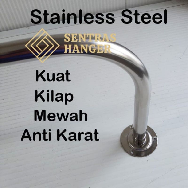 Gantungan Baju Stainless 80 cm