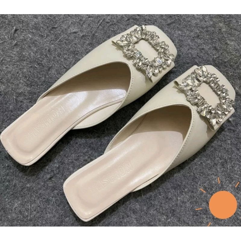 MYSTYLE Nora Korea Design Sandal Flat Fashion Wanita Import