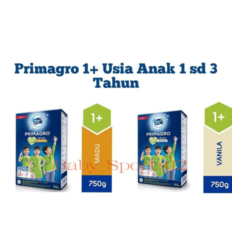 Primagro 1+ 750g Susu Pertumbuhan Anak EXP 2024