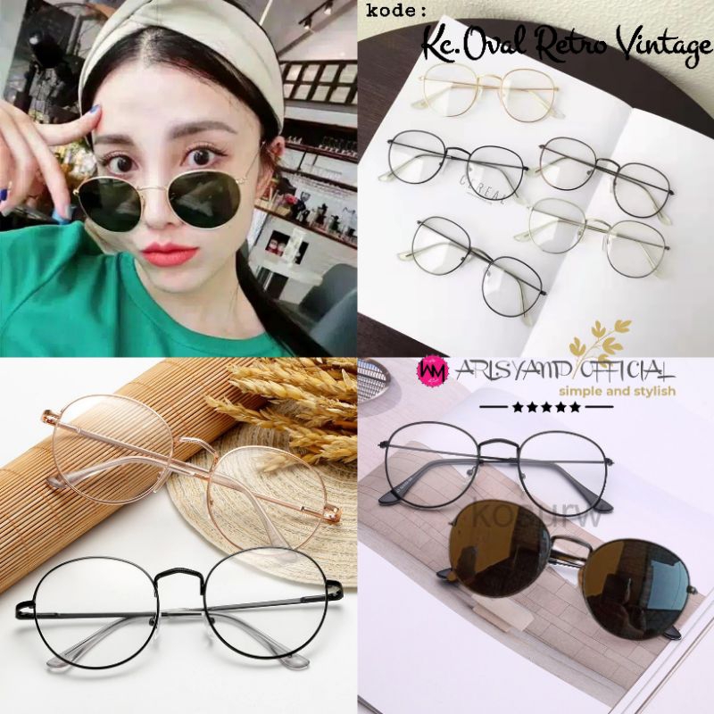 AM | Kacamata Hitam Retro Vintage