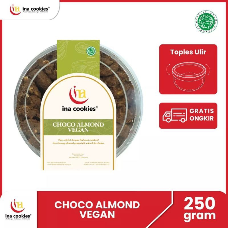 

Ina Cookies Reguler Choco Almond Vegan