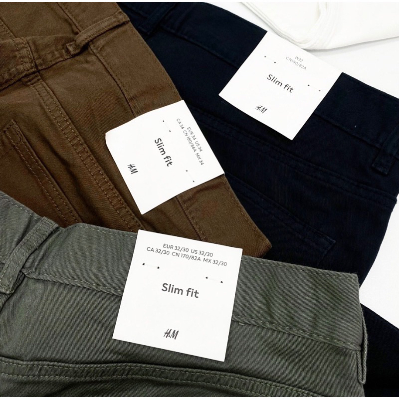 H&amp;M Slim Fit Cotton twill trousers