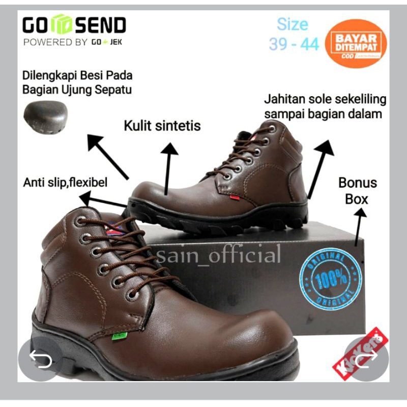 Sepatu Safety Boots Pria Sepatu Safty Pria Cokelat