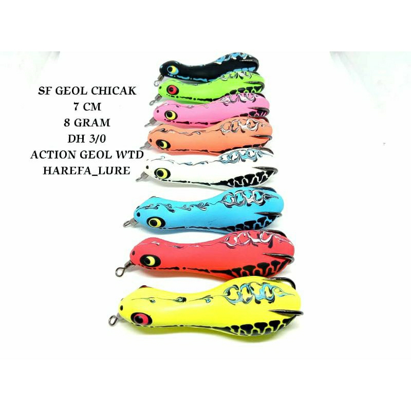SOFT FROG HAREFA LURE CATION GEOL WTD UKURAN 7CM BERAT 8GRM UMPAN KESTING