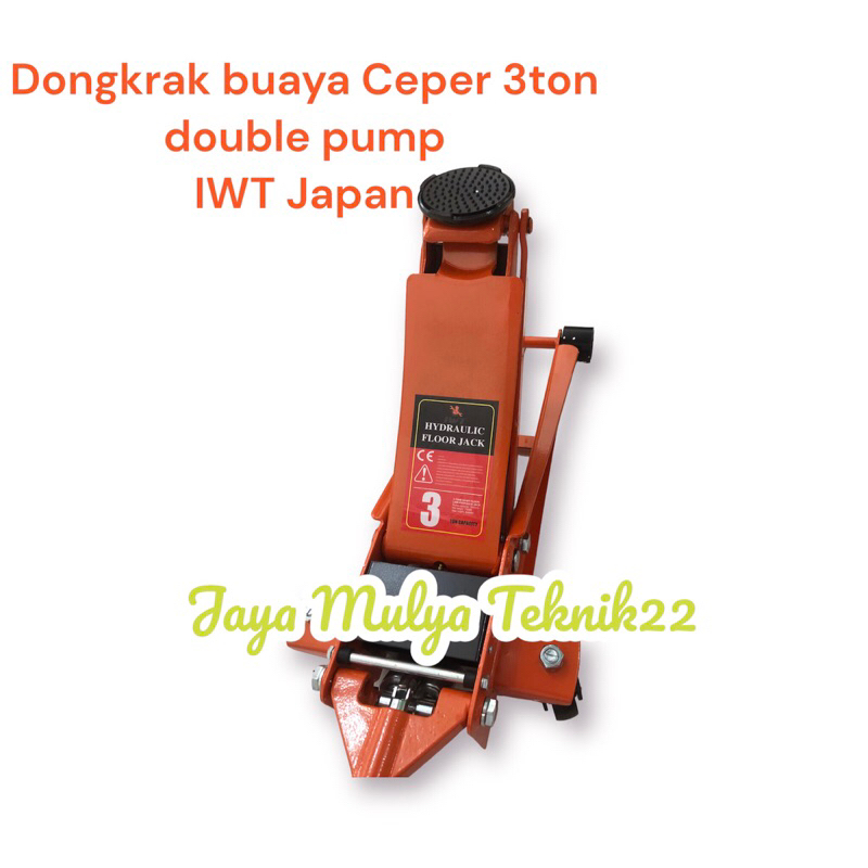 Dongkrak buaya ceper 3 ton double pump IWT Japan / Dongkrak low profile / Alat bengkel