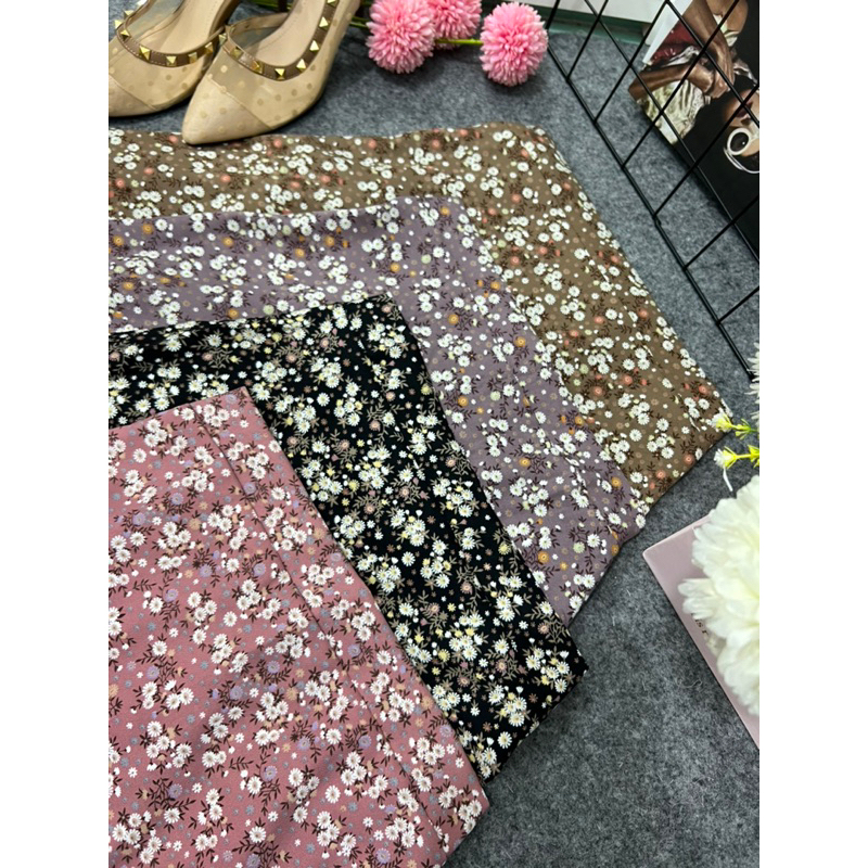 Cherry_ Rok motif bunga / Rok daily korean style / Floral Vintage /  Skirt flower / Rok panjang wanita