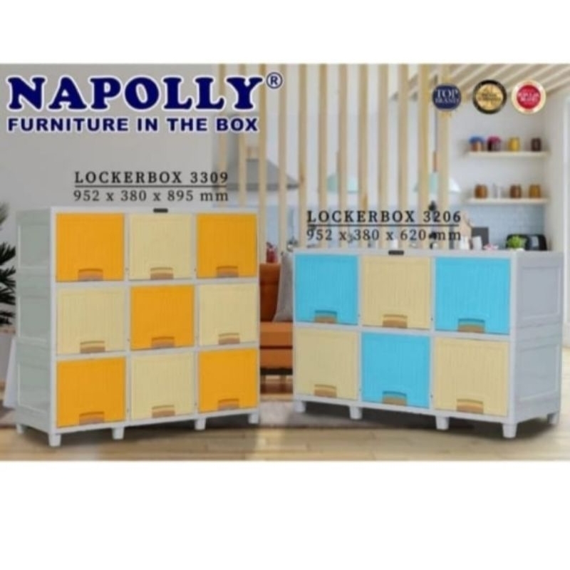LEMARI PLASTIK NAPOLLY/LOCKER BOX NAPOLLY GOSEND