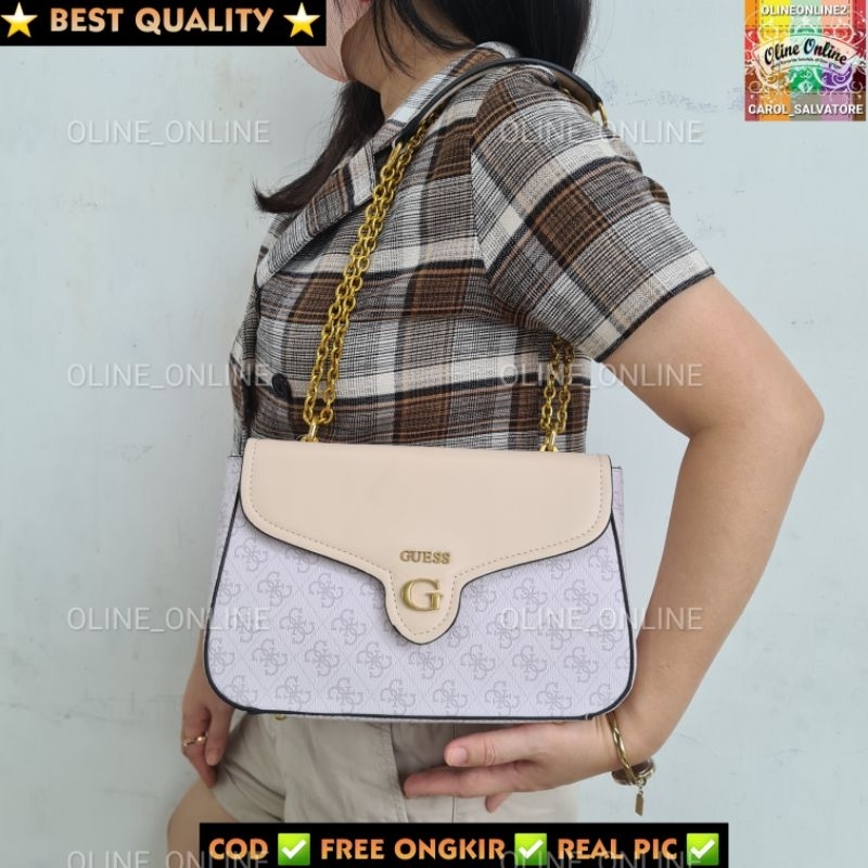 (WODB) tas rossana croco black brown cream logo black selempang crossbody shoulder bag ready stock cirebon ciayumajakuningan majalengka gs indramayu sindang laut brebes losari tanjung ciledug instan tegal gb