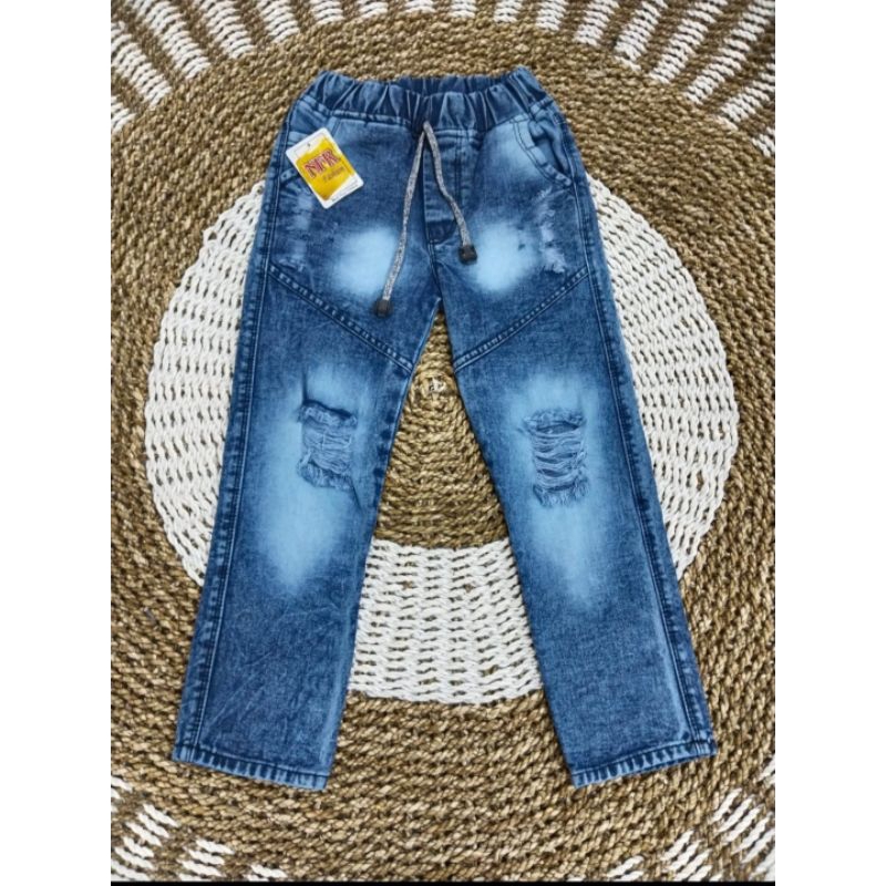 celana panjang jeans anak sobek distro bahan tebal 2-10 tahun