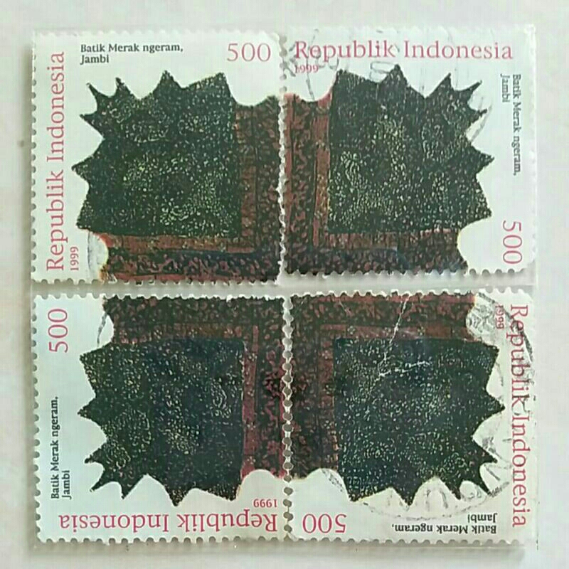 (AC) Perangko Indonesia 1999 Batik Indonesia - Jambi Set 4pcs Used