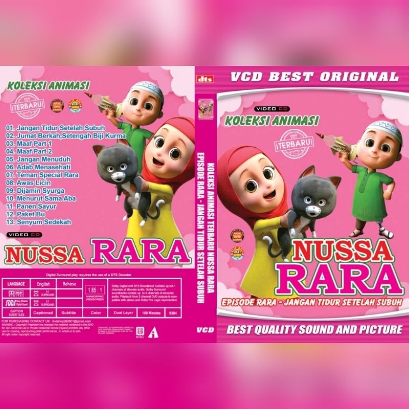 Kaset Lagu Animasi Anak NUSSA RARA JANGAN TIDUR SETELAH SUBUH [ 2023 ]
