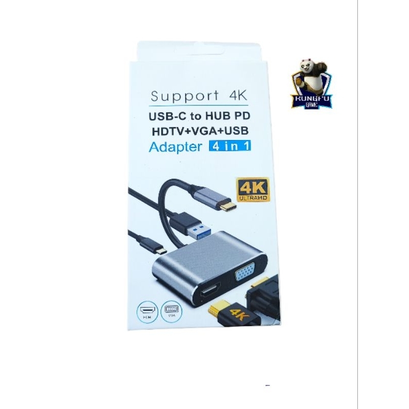 4 in 1 type C TO  HDMI TRAVEL 4K VGA USB 3.0 4k 5 port