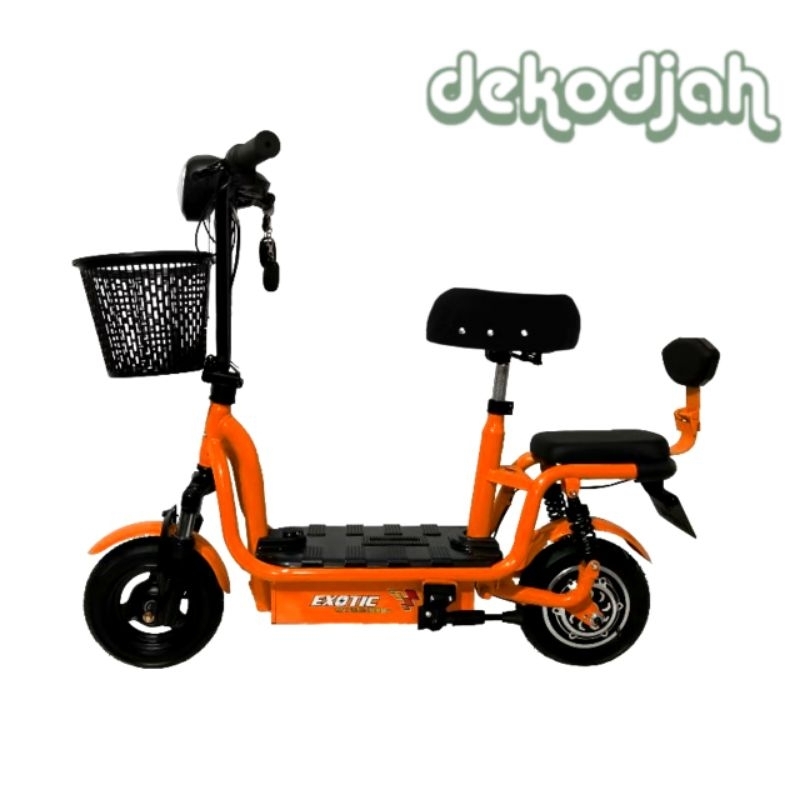 SEPEDA LISTRIK SKUTER ELEKTRIK EXOTIC HB-320 350WATT WARNA ORANGE