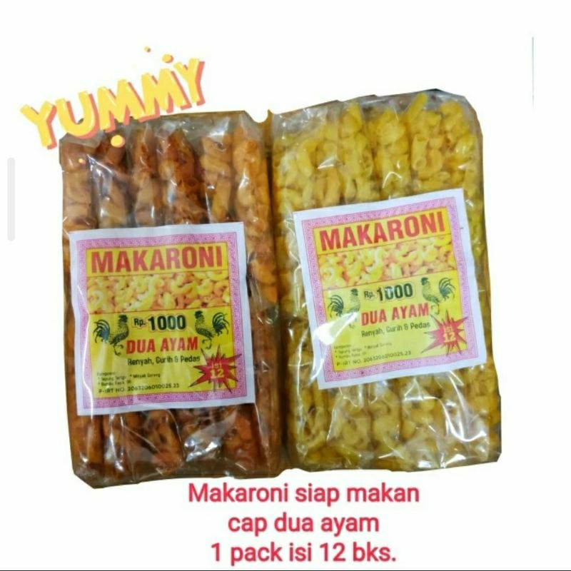 

snack makaroni siap makan cap dua ayam