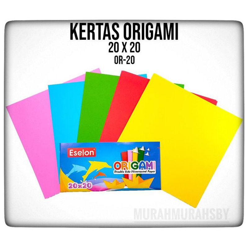 

Kertas Lipat / Origami Paper Prime Warna Fluorescent 2 Sisi 20 x 20 CM