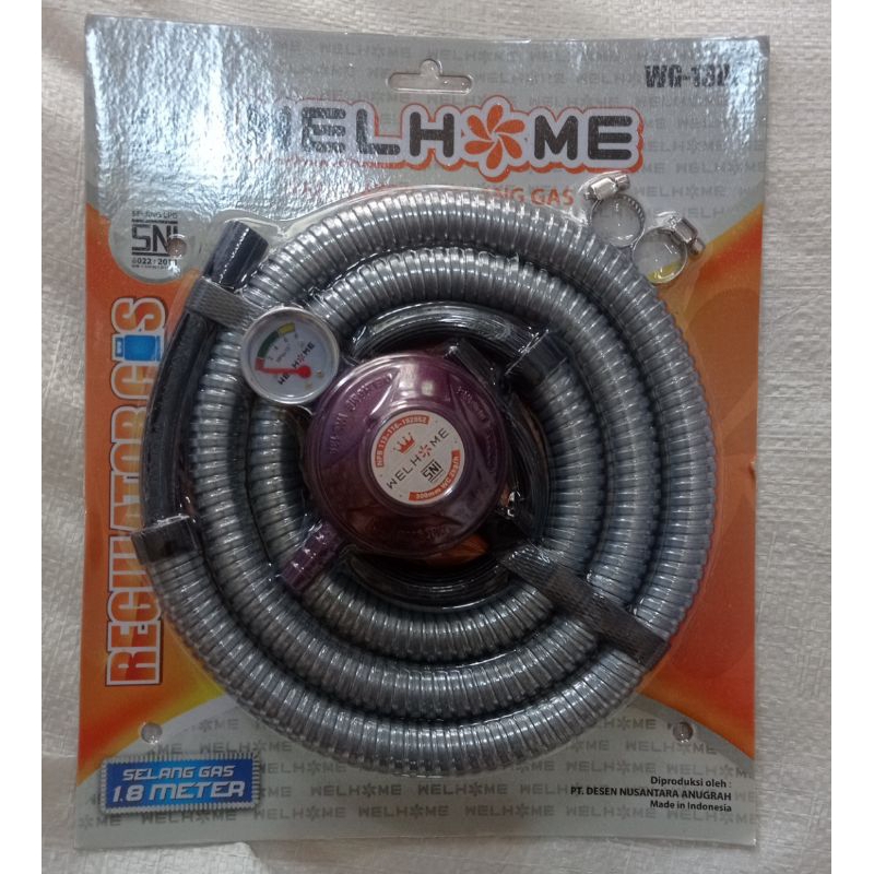 SELANG REGULATOR GAS PAKET + REGULATOR WELHOME