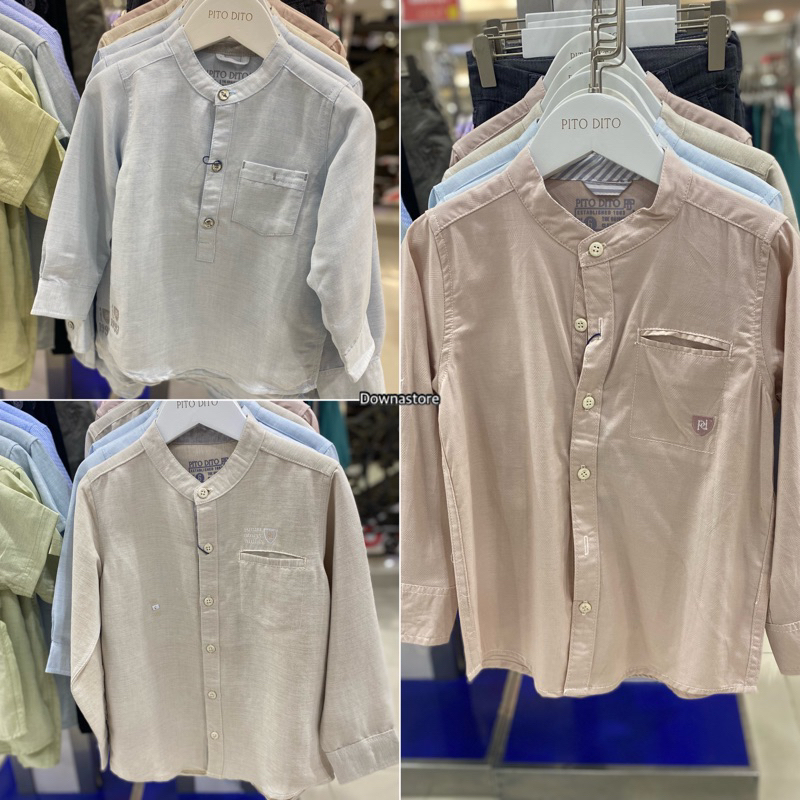 Kemeja koko lengan panjang anak laki-laki PITO DITO (4-14th)