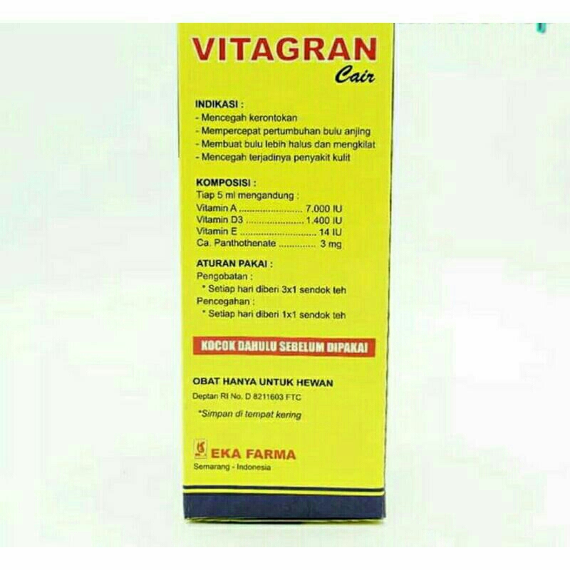 VITAGRAN PENUMBUH BULU ANJING PENCEGAH PENYAKIT KULIT