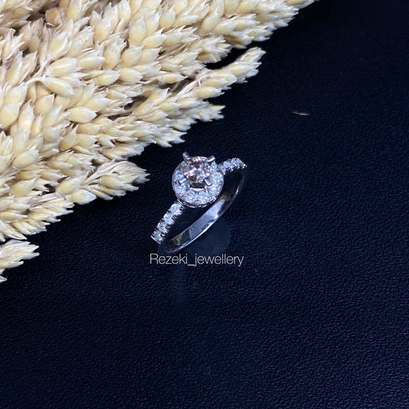 cincin cewe murah ring perak natural berlian asli free sertifikat