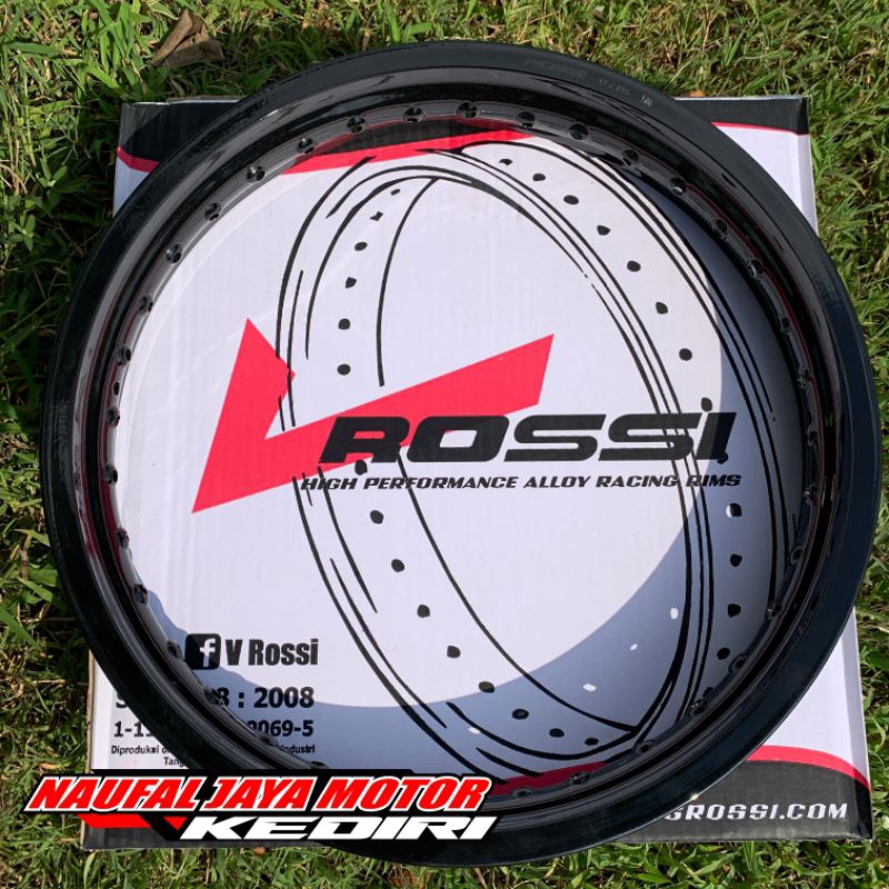VELG ROSSI RING 17 LEBAR 215 HITAM GLOSSY BUKAN DOFF VELG VROSSI