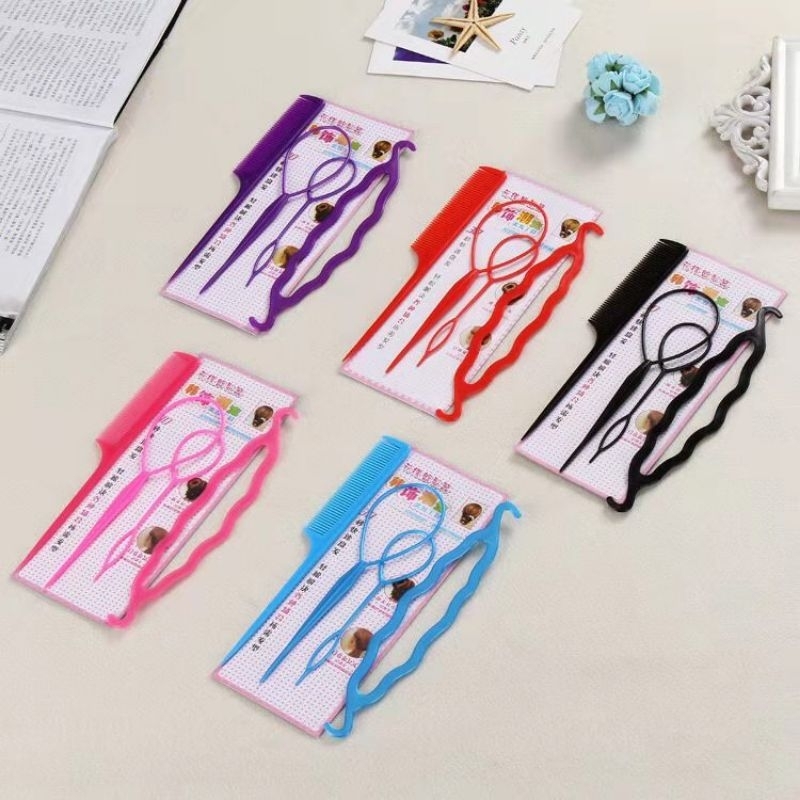 Alat styling / Set Sisir dan Style Rambut / 4 in 1 Alat Penata Rambut