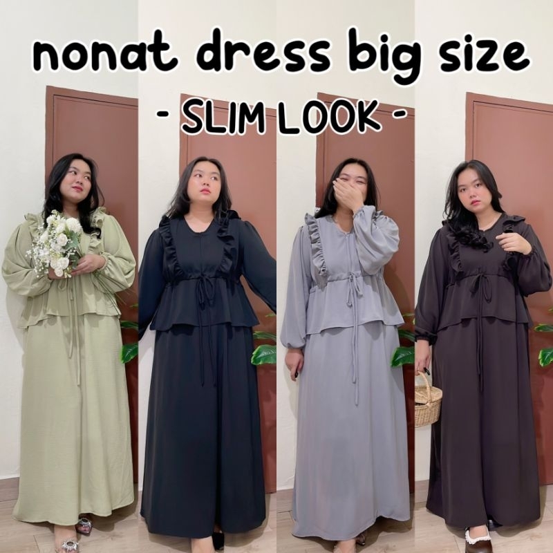 NONAT DRESS SERUT JUMBO BIG SIZE OVERSIZE