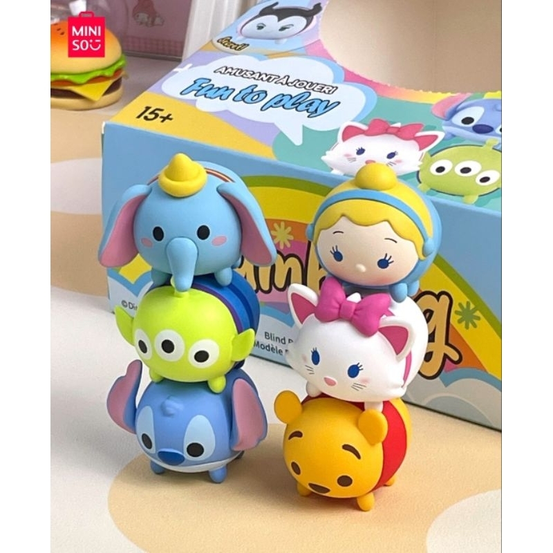 Disney Tsum Tsum Tumbling Miniso Figure Brand New Open Foil Ready Stock Siap Kirim Se Indonesia