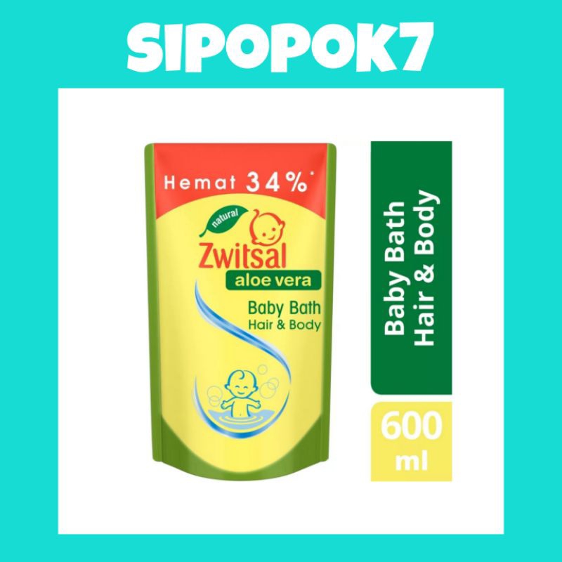 zwitsal baby bath 2in1 hair and body 600ml 600 ml