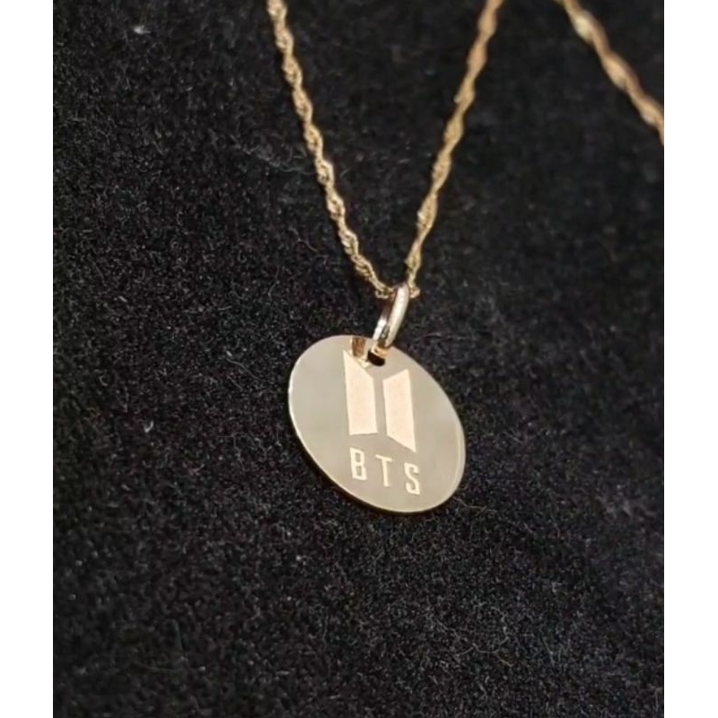 liontin BTS emas asli perhiasan kalung bts