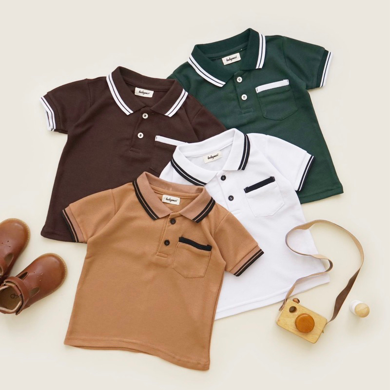 BABYMOI | Nino Polo Shirt Kaos Polo anak Kerah Wangki