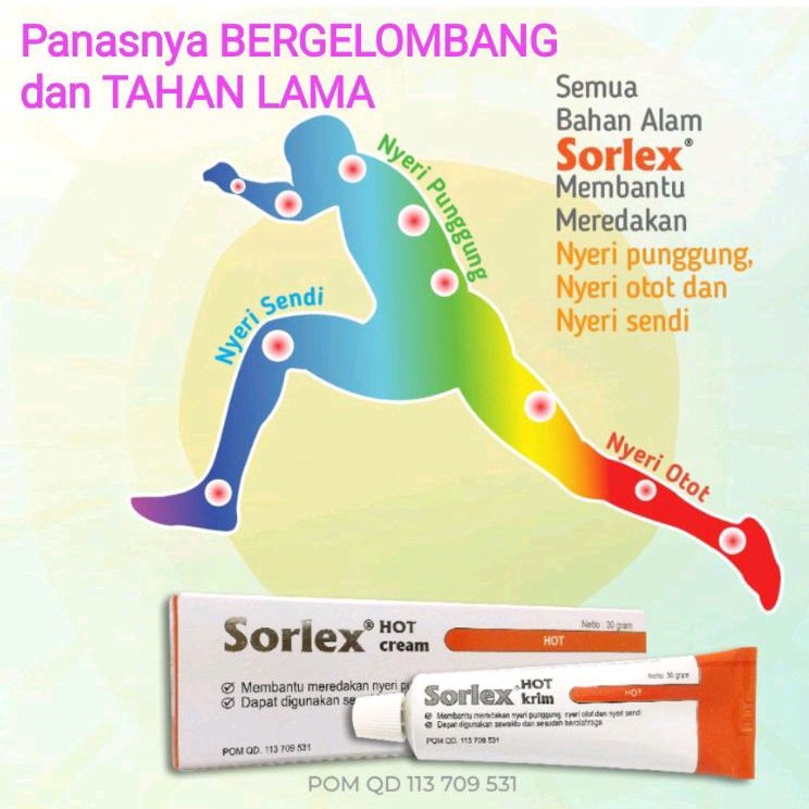 SORLEX 30 gr Krim nyeri Otot Panas Bergelombang