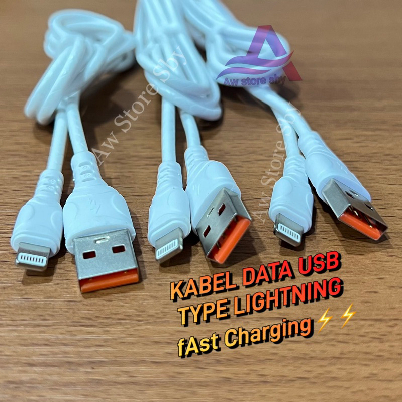 FAST-G KABEL DATA USB LIGHTNING QUALCOMM FAST CHARGING 2.4A 100cm FOR IPHONE 6/6S/7/8/6+/6S+/7+/8+/X/XR/XS MAX/11 12 PRO MAX/ R-MAX