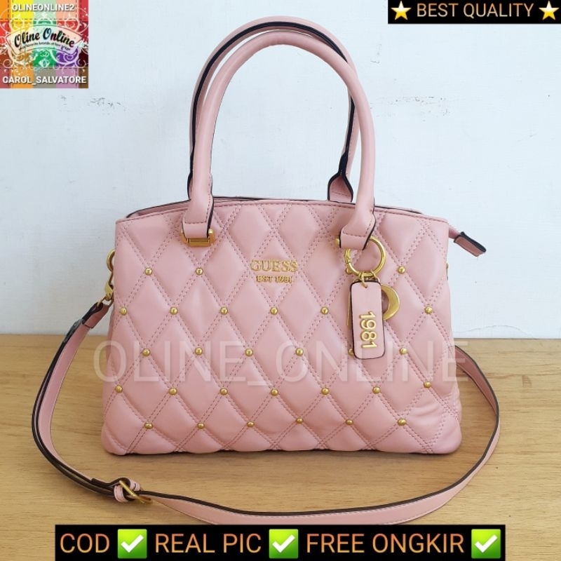 tas triana satchel office bag women studded manik manik paku quilted sage green crystal blue white beige pink black ready stock tas besar muat banyak roomy 3 sekat 4g tali panjang jinjing gs cirebon indramayu majalengka kuningan losari ciledug sindanglaut